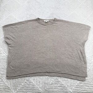 Splendid Sweater Women M Ribbed Sleeveless Boxy Minimalist Luxury Cashmere Blend